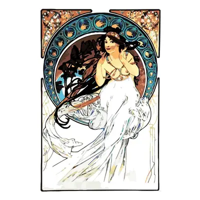 MALUJEŠ Malování podle čísel - A.MUCHA - MUZIKA Rozměr: 80x120 cm, Rámování: vypnuté plátno na r