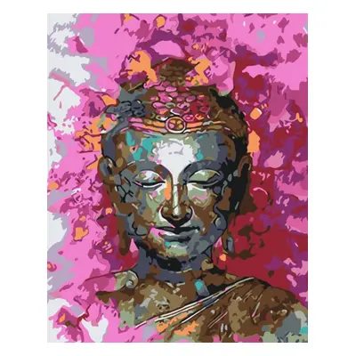 MALUJEŠ Malování podle čísel - RŮŽOVÝ BUDDHA Rozměr: 80x100 cm, Rámování: vypnuté plátno na rám