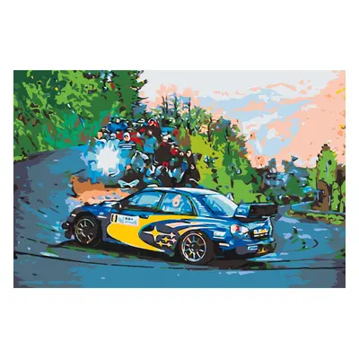 MALUJEŠ Malování podle čísel - ZÁVODNÍ SUBARU Rozměr: 40x60 cm, Rámování: vypnuté plátno na rám