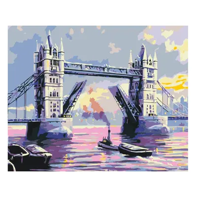 MALUJEŠ Malování podle čísel - TOWER BRIDGE LONDÝN Rozměr: 60x80 cm, Rámování: vypnuté plátno na