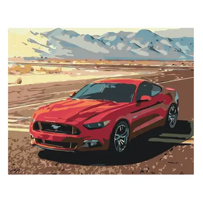 MALUJEŠ Malování podle čísel - MUSTANG Rozměr: 30x40 cm, Rámování: bez rámu a bez vypnutí plátna