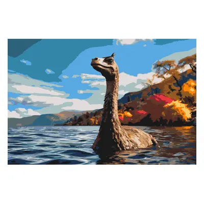 MALUJEŠ Malování podle čísel - LOCH NESS Rozměr: 40x60 cm, Rámování: vypnuté plátno na rám