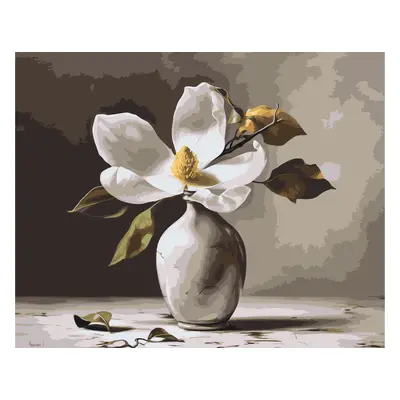 MALUJEŠ Malování podle čísel - ROZTOMILÁ MAGNOLIE I Rozměr: 80x100 cm, Rámování: bez rámu a bez 