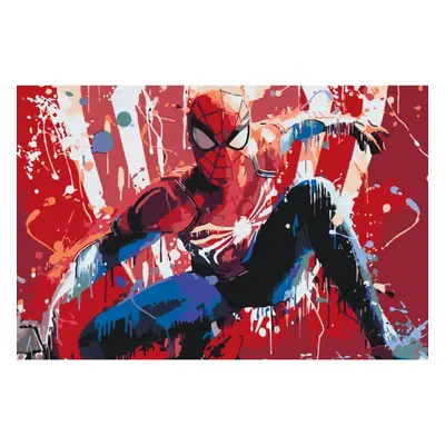 MALUJEŠ Malování podle čísel - SPIDERMAN Rozměr: 40x60 cm, Rámování: bez rámu a bez vypnutí plát