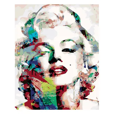 MALUJEŠ Malování podle čísel - MARILYN MONROE Rozměr: 40x50 cm, Rámování: bez rámu a bez vypnutí