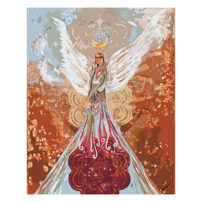 MALUJEŠ Malování podle čísel - ANDĚLÉ OD LENKY - DIVINE ANGEL Rozměr: 80x100 cm, Rámování: bez r