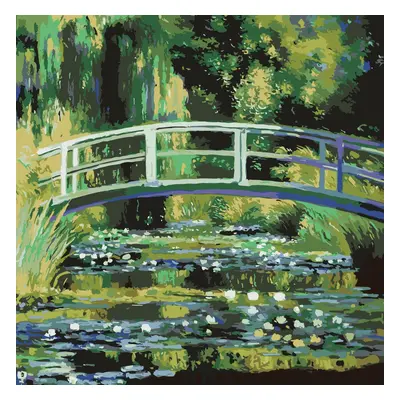 MALUJEŠ Malování podle čísel - CLAUDE MONET - JEZÍRKO S LEKNÍNY Rozměr: 80x80 cm, Rámování: bez 