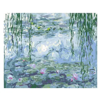 MALUJEŠ Malování podle čísel - LEKNÍNY (C.MONET) Rozměr: 80x100 cm, Rámování: vypnuté plátno na 