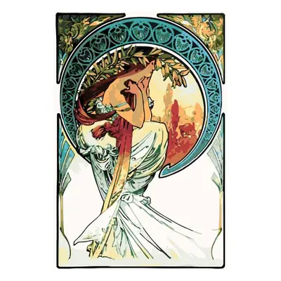 MALUJEŠ Malování podle čísel - A.MUCHA - POEZIE Rozměr: 80x120 cm, Rámování: vypnuté plátno na r