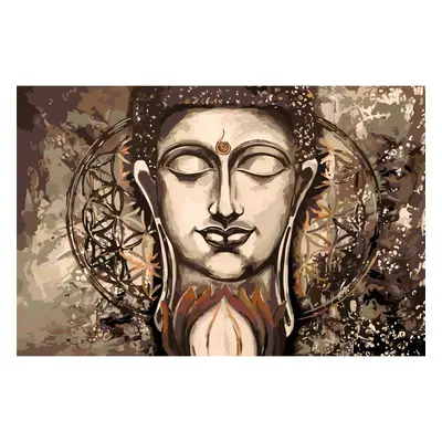 MALUJEŠ Malování podle čísel - OBRAZY OD LENKY - MANDALA BUDDHA Rozměr: 40x60 cm, Rámování: bez 