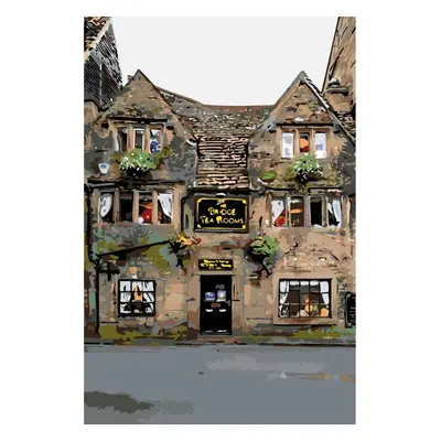 MALUJEŠ Malování podle čísel - TATIANA HEPPLEWHITE - RESTAURACE V BRADFORD-ON-AVON UK Rozměr: 40