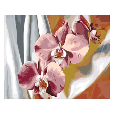 MALUJEŠ Malování podle čísel - RŮŽOVÁ ORCHIDEJ Rozměr: 30x40 cm, Rámování: vypnuté plátno na rám