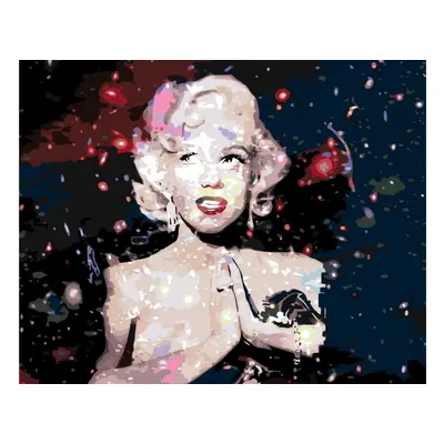 MALUJEŠ Malování podle čísel - JOSHUA DAIL - FILMOVÁ HVĚZDA MARILYN MONROE Rozměr: 40x50 cm, Rám