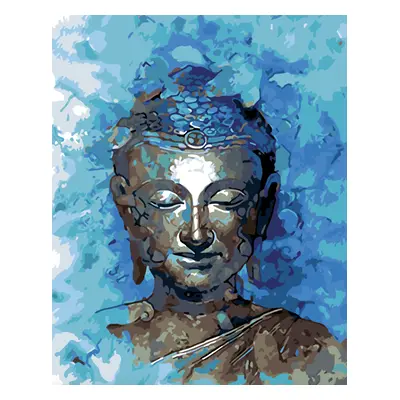 MALUJEŠ Malování podle čísel - MODRÝ BUDDHA Rozměr: 40x50 cm, Rámování: vypnuté plátno na rám