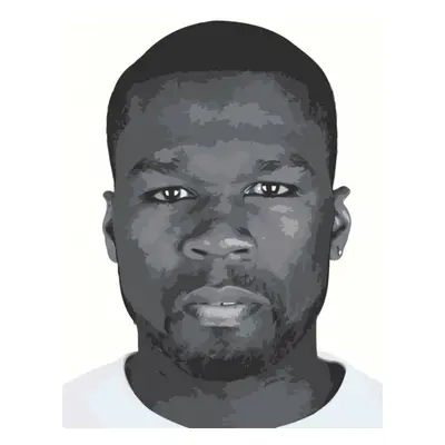 MALUJEŠ Malování podle čísel - 50 CENT ČERNOBÍLÝ Rozměr: 80x100 cm, Rámování: bez rámu a bez vyp