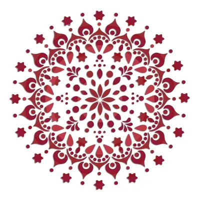 MALUJEŠ Malování podle čísel - MANDALA ČERVENO-BÍLÁ Rozměr: 80x80 cm, Rámování: vypnuté plátno n