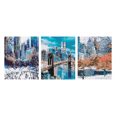 MALUJEŠ Malování podle čísel - SET NEW YORK Rozměr: 60x80 cm, Rámování: bez rámu a bez vypnutí p