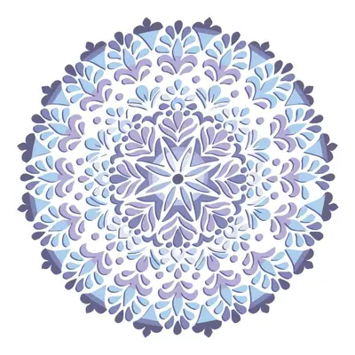 MALUJEŠ Malování podle čísel - MANDALA FIALKOVO-MODRÁ Rozměr: 50x50 cm, Rámování: bez rámu a bez