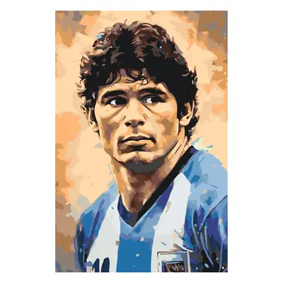 MALUJEŠ Malování podle čísel - DIEGO MARADONA Rozměr: 60x80 cm, Rámování: vypnuté plátno na rám