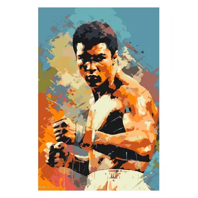 MALUJEŠ Malování podle čísel - MUHAMMAD ALI Rozměr: 40x60 cm, Rámování: bez rámu a bez vypnutí p