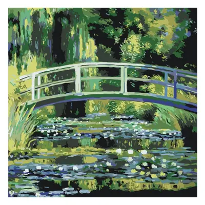 MALUJEŠ Malování podle čísel - CLAUDE MONET - JEZÍRKO S LEKNÍNY Rozměr: 50x50 cm, Rámování: vypn