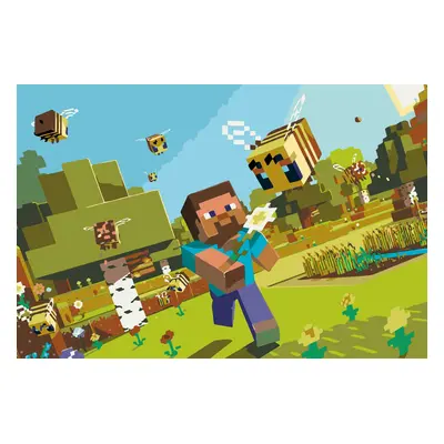 MALUJEŠ Malování podle čísel - MINECRAFT I Rozměr: 80x120 cm, Rámování: bez rámu a bez vypnutí p