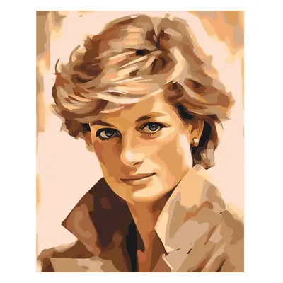 MALUJEŠ Malování podle čísel - PRINCEZNA DIANA Rozměr: 80x100 cm, Rámování: vypnuté plátno na rá