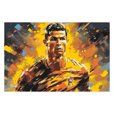 MALUJEŠ Malování podle čísel - CRISTIANO RONALDO Rozměr: 60x80 cm, Rámování: bez rámu a bez vypn