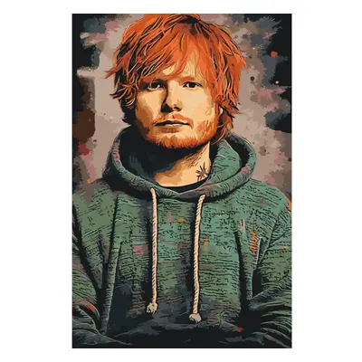 MALUJEŠ Malování podle čísel - ED SHEERAN Rozměr: 40x60 cm, Rámování: bez rámu a bez vypnutí plá