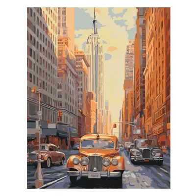 MALUJEŠ Malování podle čísel - STARÝ AMERICKÝ STYL V NEW YORKU Rozměr: 80x100 cm, Rámování: vypn