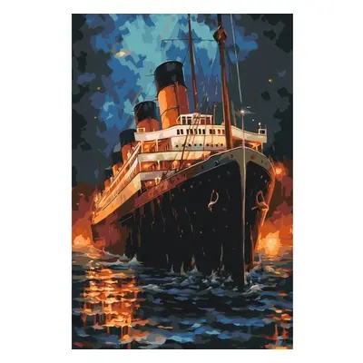 MALUJEŠ Malování podle čísel - TITANIC Rozměr: 40x60 cm, Rámování: vypnuté plátno na rám