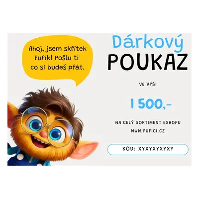 Dárkový poukaz v hodnotě 1500,- Papírový