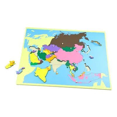 Puzzle - mapa Asie - bez rámečku