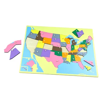 Puzzle - mapa USA - bez rámečku