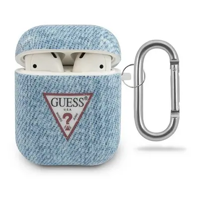 Guess GUACA2TPUJULLB pouzdro na AirPods 2. Generace / 1. Generace light blue Jeans Collection