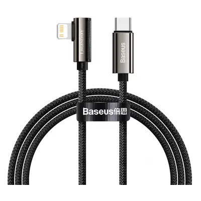 Baseus Legend extra odolný nylonem opletený kabel USB-C / Lightning 20W PD 1m black