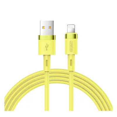 Joyroom S-1224N2 odolný silikonový kabel USB / Lightning 2,4A 1,2m yellow