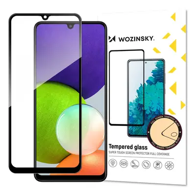 Wozinsky Celoplošně lepené tvrzené sklo 9H na Samsung Galaxy A22 4G black