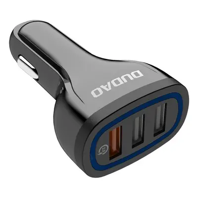 CL adaptér Dudao R7S 3 x USB Quick Charge 3.0 QC 3.0 2,4A 18W black