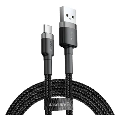 Baseus Cafule extra odolný nylonem opletený kabel USB / USB-C QC3.0 2A 3m black-grey