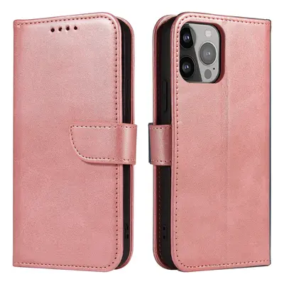 Magnet Case elegantní knížkové pouzdro na iPhone 13 Pro 6.1" pink