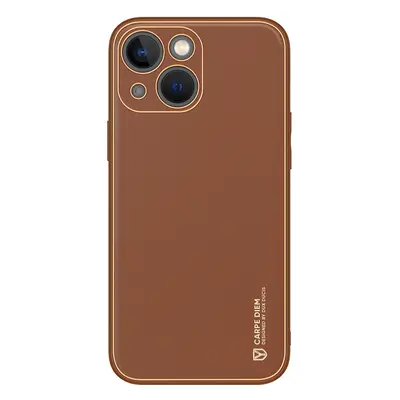 Dux Ducis Yolo pouzdro z Eko kůže na iPhone 14 6.1" Brown