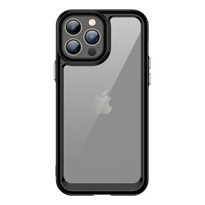 Silikonové pouzdro Space s barevným rámem na iPhone 12 Pro MAX 6.7" Black