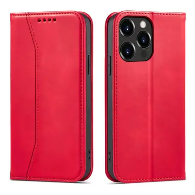 Magnet Fancy Case elegantní knížkové pouzdro na iPhone 14 PRO MAX 6.7" Red