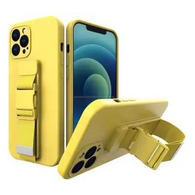 Silikonové pouzdro Sporty s popruhem na iPhone 13 Pro 6.1" yellow