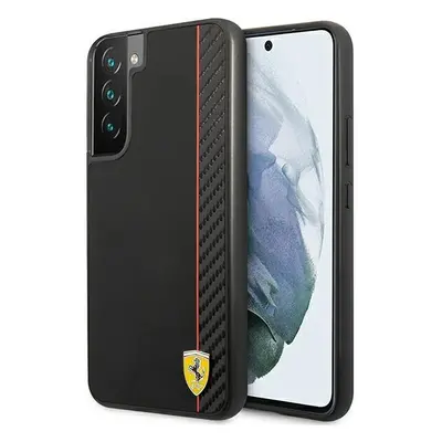 Ferrari FESAXHCS22MBK hard silikonové pouzdro Samsung Galaxy S22 PLUS 5G black On Track Carbon S