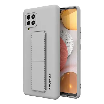 Wozinsky Flexibilní silikonové pouzdro se stojánkem na Samsung Galaxy A42 5G grey