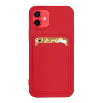 Silikonové pouzdro s kapsou na iPhone 13 Pro 6.1" red