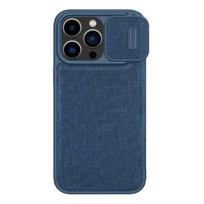 Nillkin Qin Cloth PRO knížkové pouzdro na iPhone 14 PRO MAX 6.7" Blue