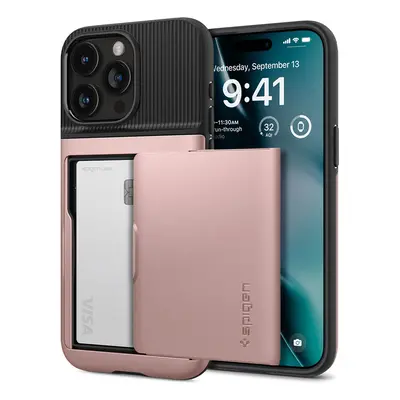 Spigen Slim Armor CS pancéřové pouzdro na iPhone 15 PRO MAX 6.7" Rose gold